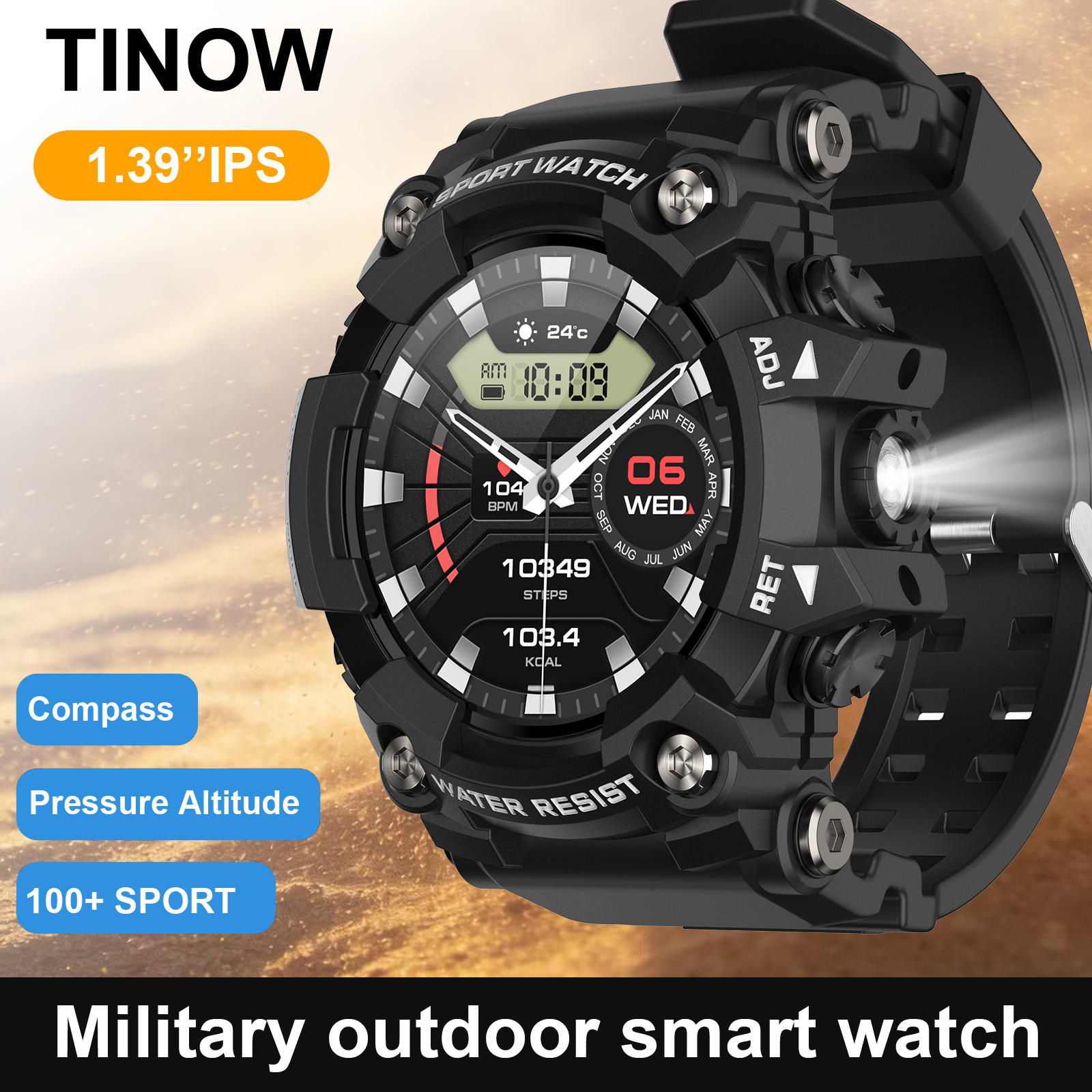 Hybrid Smartwatch - Jam Tangan Pintar Realtek Outdoor dengan
