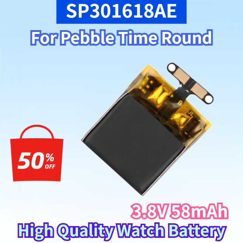 Smartwatch Pebble Watches - Baterai Isi Ulang Lithium-ion SP301618AE 3.8V