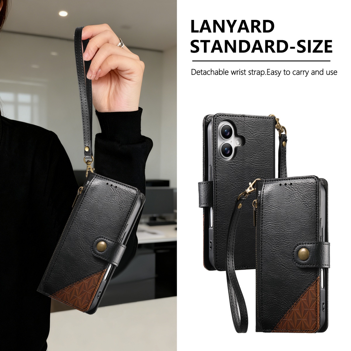 Samsung Galaxy Strap - Dompet Lipat Kulit PU dengan Tali