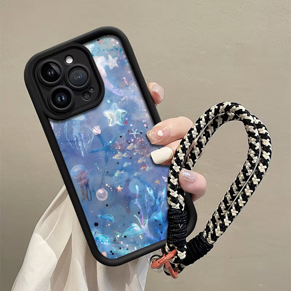 Samsung Galaxy Strap - Casing Ponsel Tali Ubur-ubur Biru Ungu