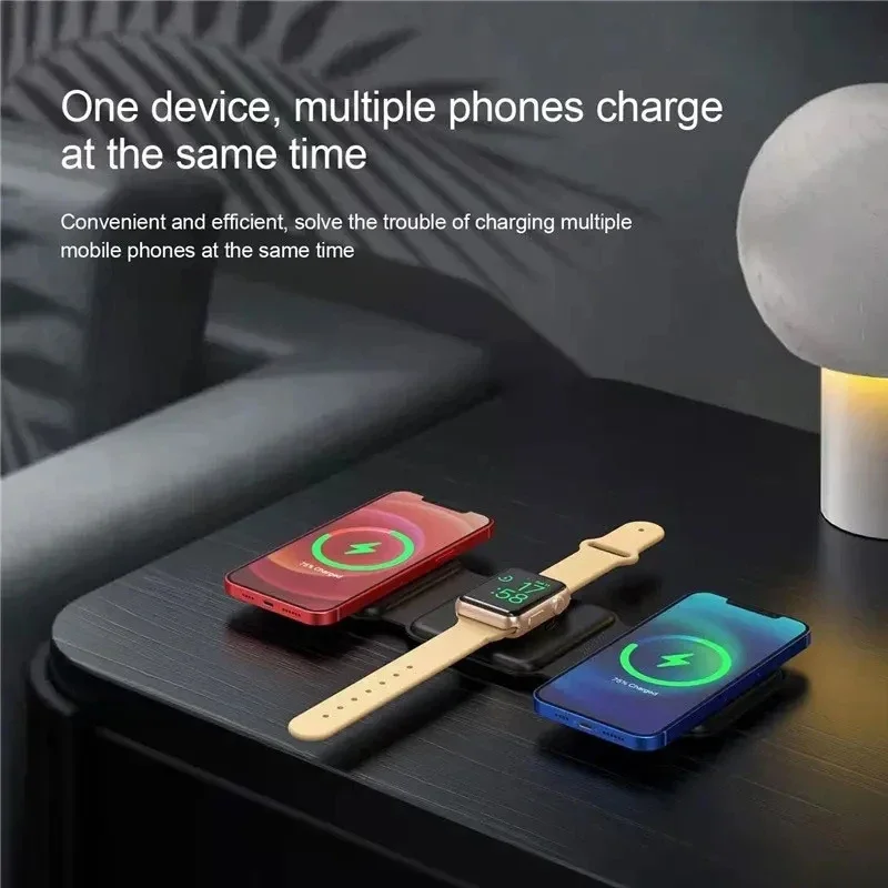 Smartwatch Watches Compatible With Iphone - 3 in 1 Pengisi Daya Nirkabel