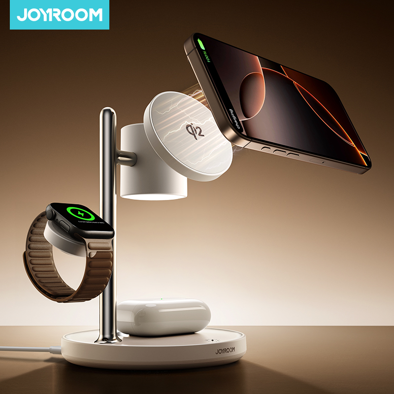 Smartwatch Watches Compatible With Iphone - Stasiun Pengisian Daya Magnetik 4-in-1 Joyroom