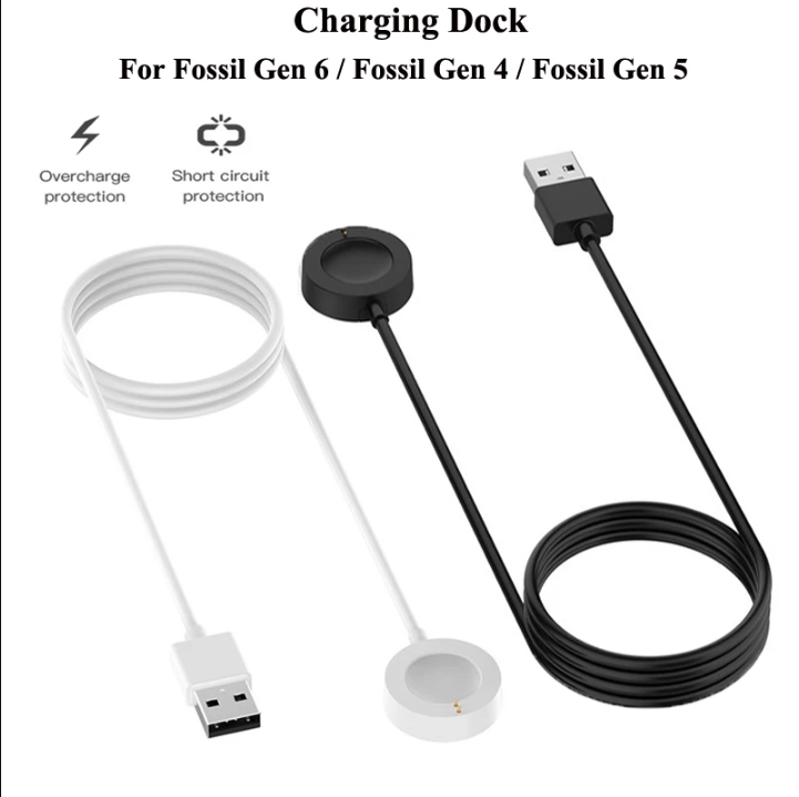 Fossil Watches Smartwatch Charger - 1M Dock Pengisi Daya Isi Daya