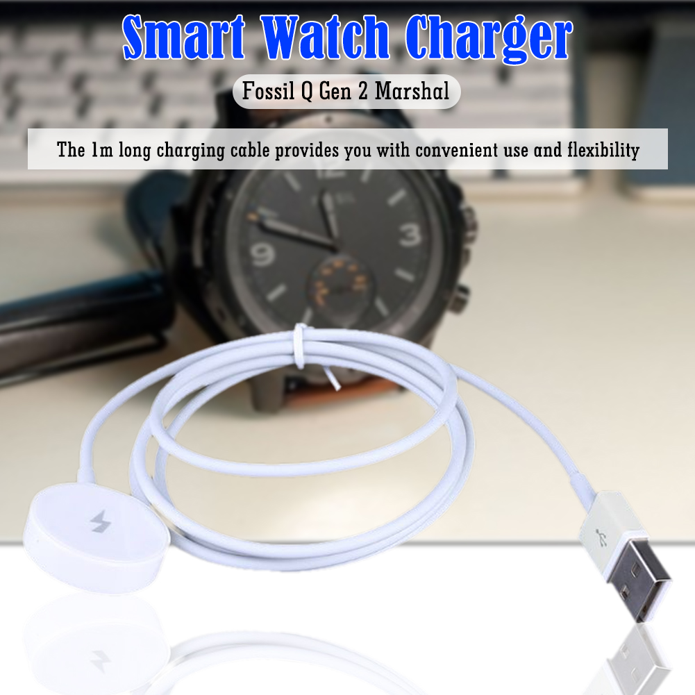 Fossil Watches Smartwatch Charger - 1m Pengisi Daya Magnetik Jam Tangan