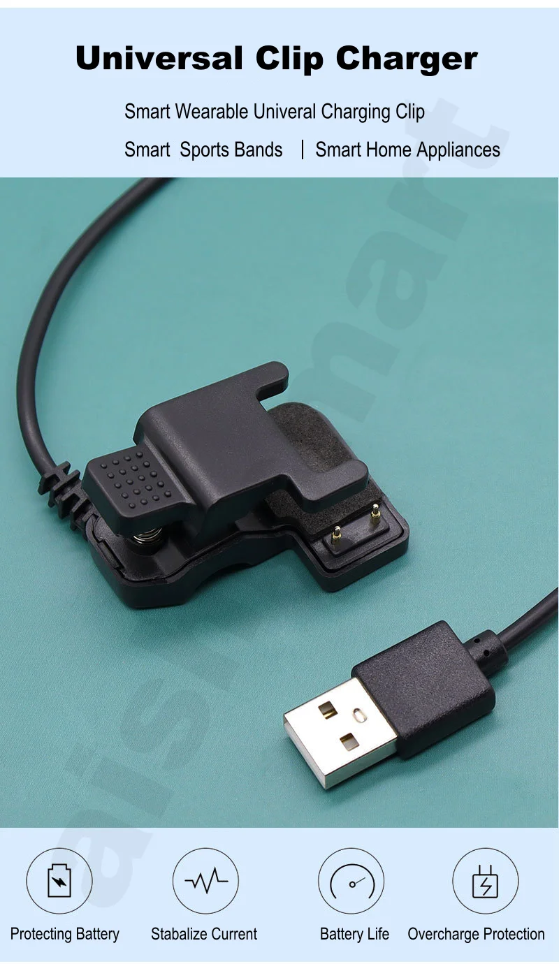 Klip Charger 2pin 3pin 3mm 4mm - Watch X7 ulasan dan harga