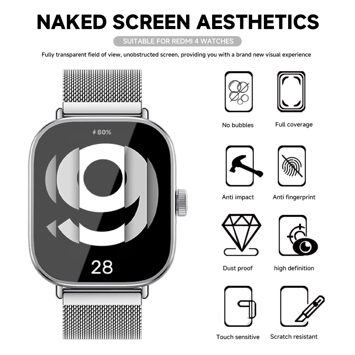 Kaca Tempered untuk Xiaomi Red - Smartwatch Redmi Watches ulasan dan harga