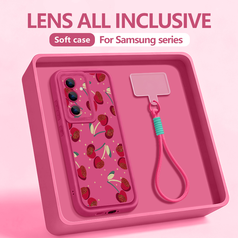 Casing Ponsel Motif Ceri Kecil - Samsung Galaxy Strap ulasan dan harga