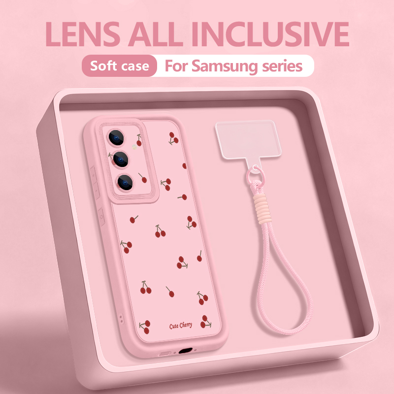 Casing Ponsel Motif Ceri Kecil - Samsung Galaxy Strap ulasan dan harga