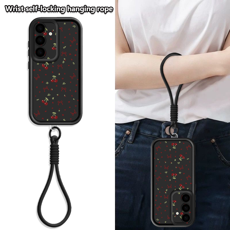 Casing Ponsel Motif Ceri Kecil - Samsung Galaxy Strap ulasan dan harga