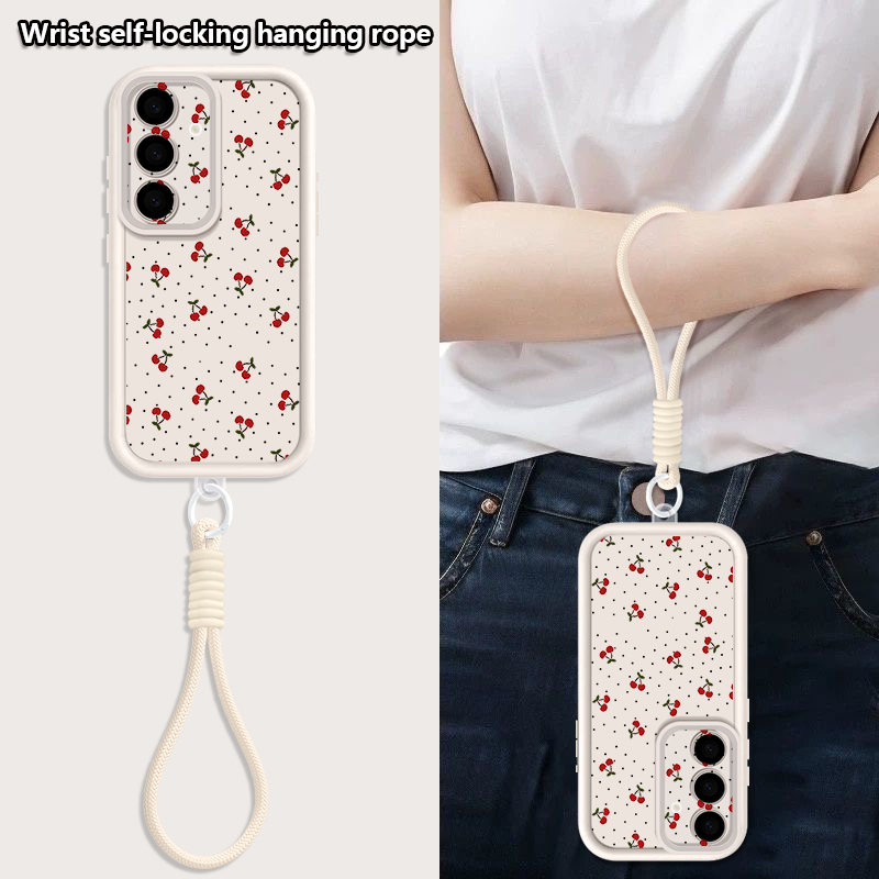 Casing Ponsel Motif Ceri Kecil - Samsung Galaxy Strap ulasan dan harga